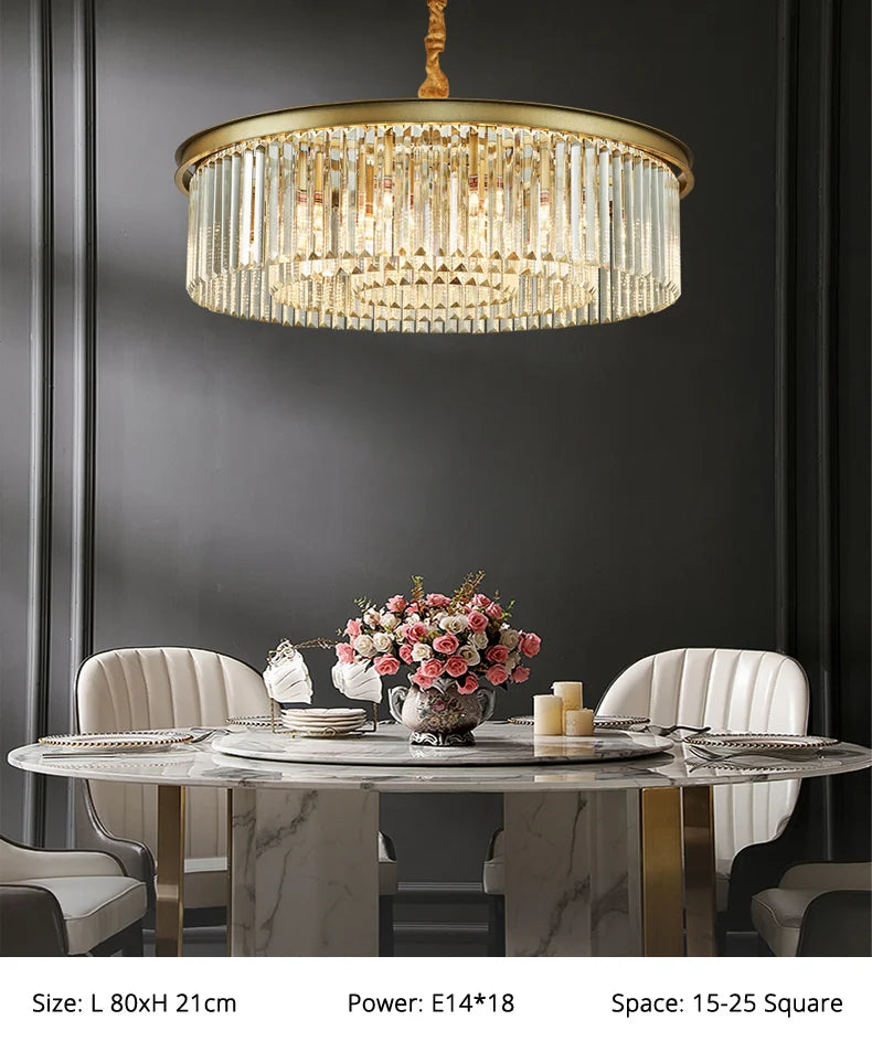 Lustre Vintage Industriel — Cristal