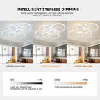 Lustre Anneau LED Design Contemporain — Flush Mount Salon — Chambre et Cuisine