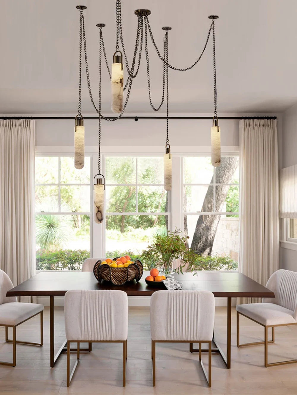 Lustre Aluminium Design — Métal — 9 ampoules
