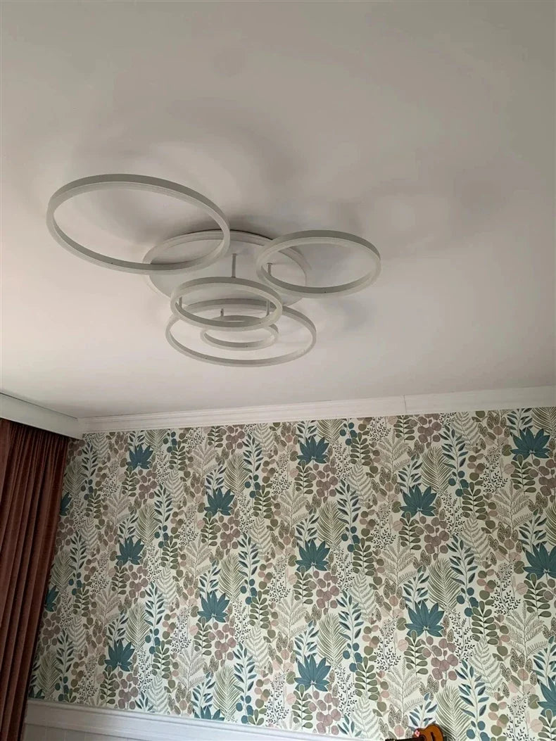 Lustre Blanc Moderne — doré 3 ampoules 36W