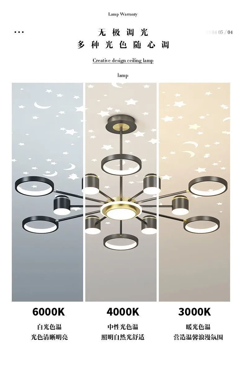 Lustre Moderne LED — Blanc