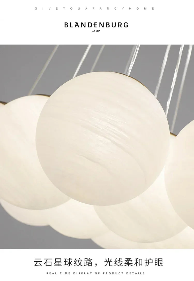 Lustre Blanc Moderne — Salon