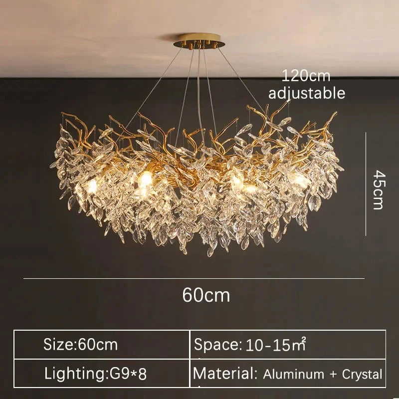 Grand Lustre Salle à Manger — Cristal Grand Format