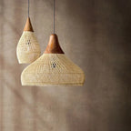Suspension Rotin Wabi Sabi 40/50/60cm - Lustre LED Style Japonais