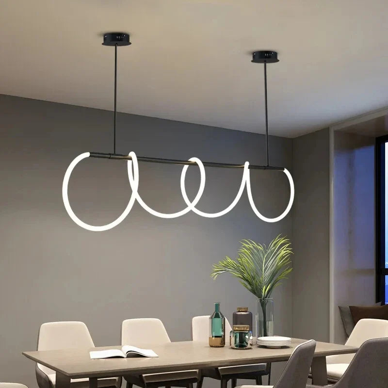 Lustre Cuisine Industriel — Nordique — Doré 150 cm A