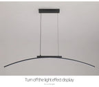 Lustre Arc LED Contemporain Dimmable — Cuisine et Restaurant — Design Épuré