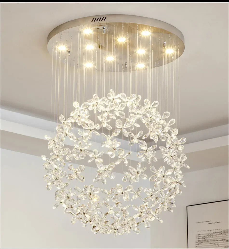 Lustre Cristal Moderne — Escalier