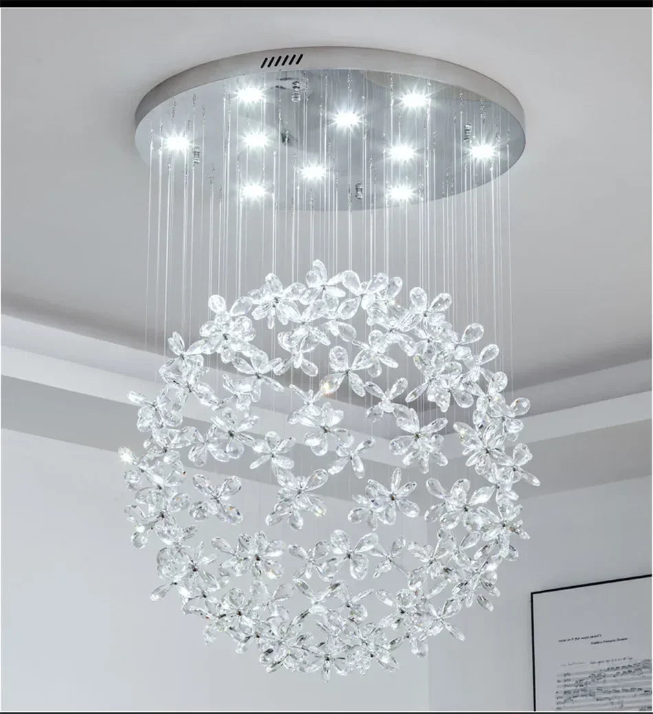 Lustre Cristal Moderne — Escalier