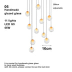 Lustre Design LED — Verre — 01 1 ampoule