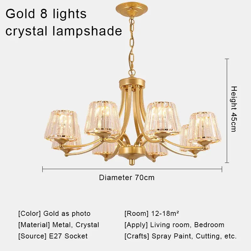 Lustre Salon Moderne — Plafonnier LED Cristal