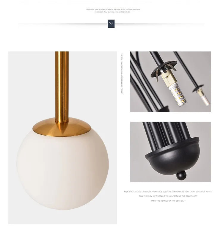 Lustre Contemporain — Plafonnier Boule Moderne