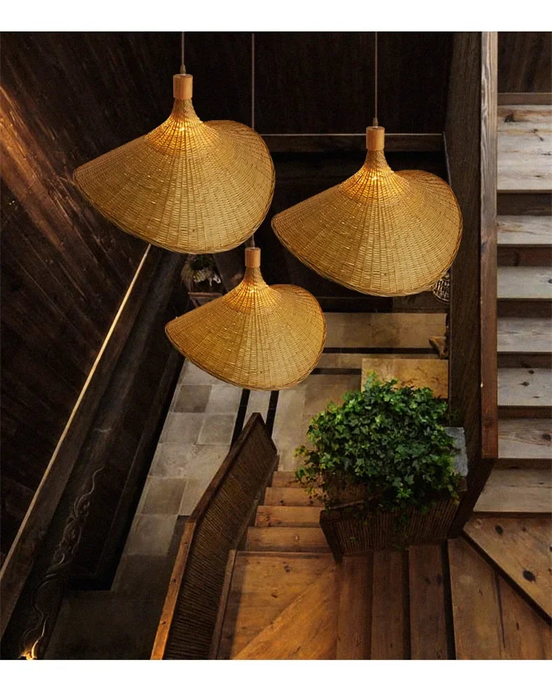 Suspension Bambou Artisanale LED - Lustre Design Naturel 2025
