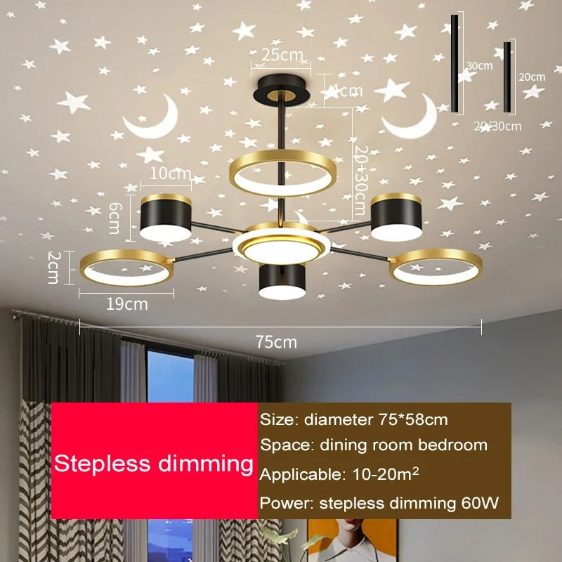 Lustre Moderne LED — Blanc