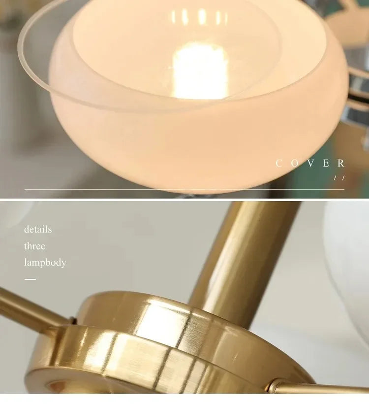 Lustre Vintage Industriel — Verre