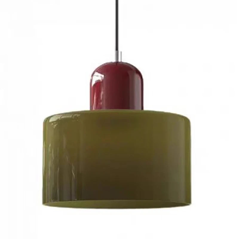 Suspension Verre Nordique Design Long — Chambre et Restaurant — E27