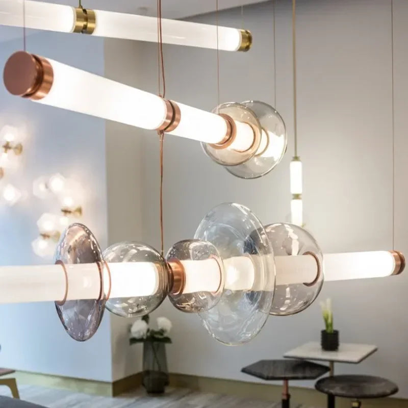 Lustre pour Salon Moderne — Verre