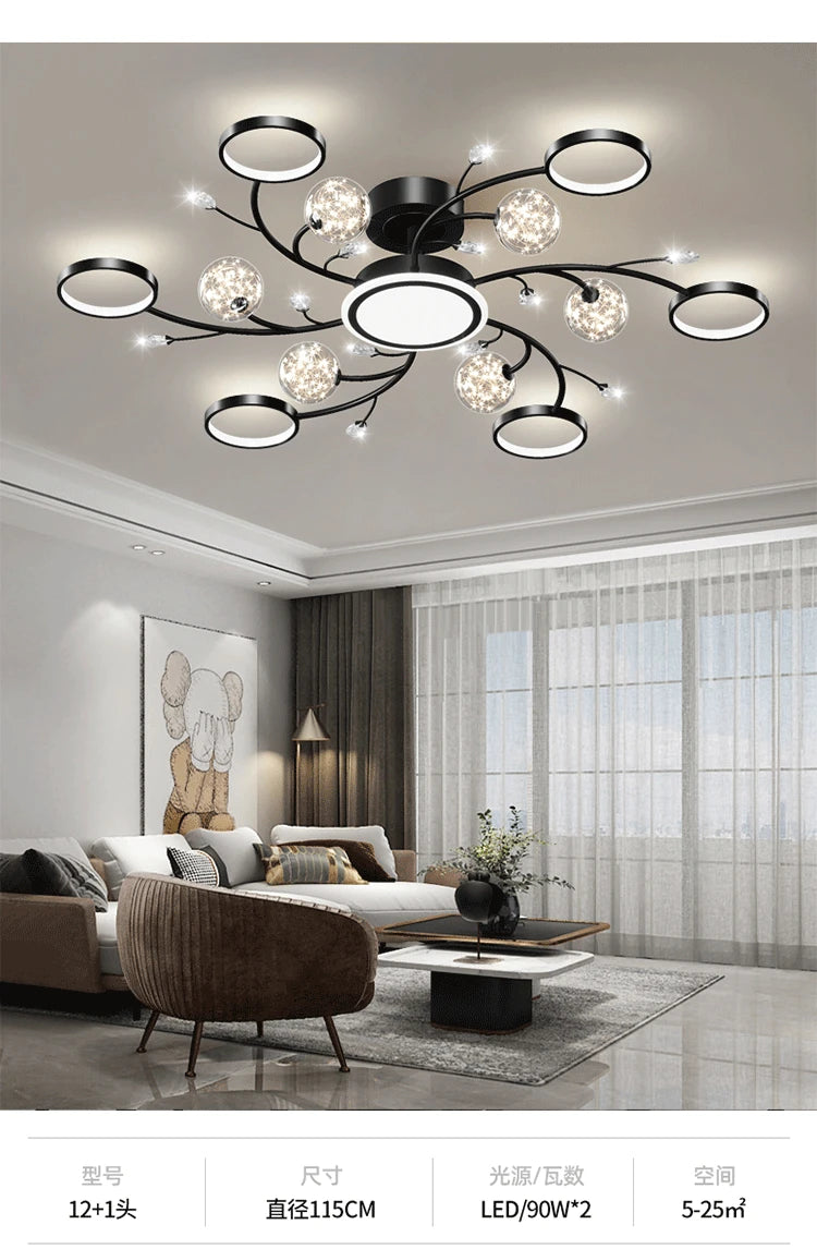 Lustre Salon Noir — Moderne