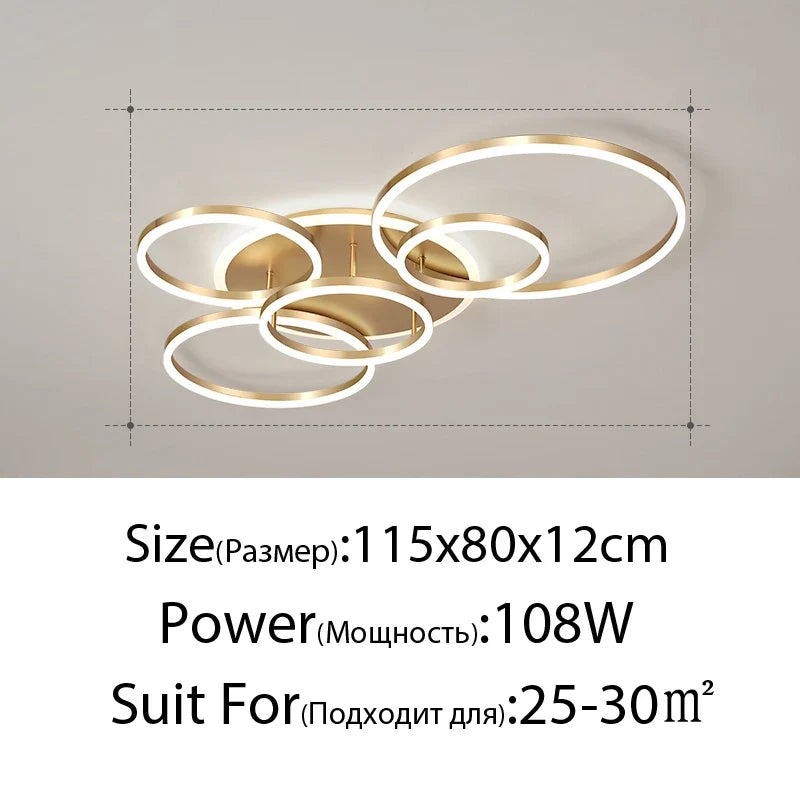 Lustre Blanc Moderne — doré 3 ampoules 36W