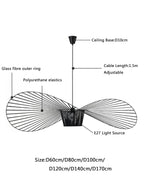 Lustre Paille — Suspension Chapeau Paille