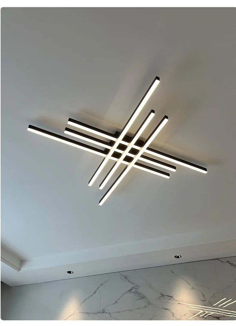 Lustre LED Chambre — Noir