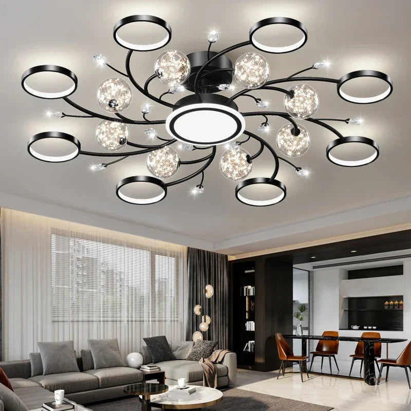 Lustre Salon Noir — Moderne