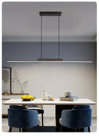 Lustre Salon Design Moderne Long — Salle à Manger et Cuisine — Minimaliste