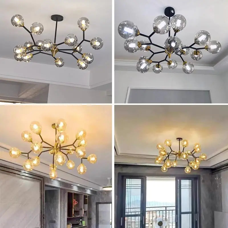 Lustre Globe Verre — Plafonnier Boule Moderne
