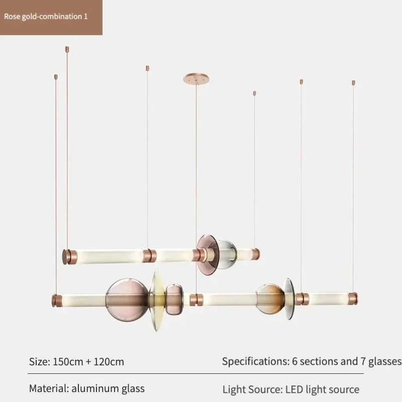 Lustre pour Salon Moderne — Verre