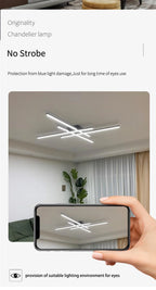 Lustre LED Chambre — Noir