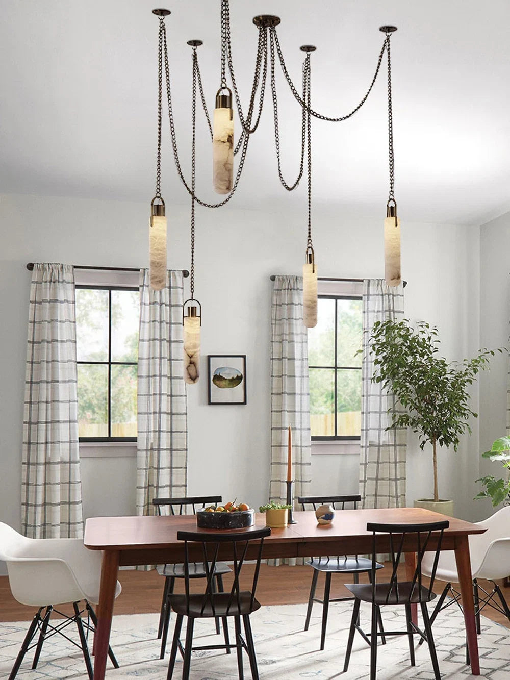 Lustre Aluminium Design — Métal — 7 ampoules