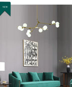 Lustre Boule Design — Noir 24 ampoules