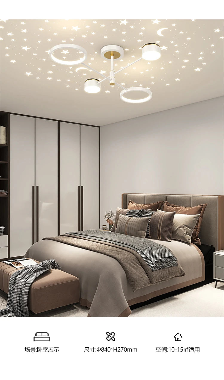 Lustre Moderne LED — Blanc
