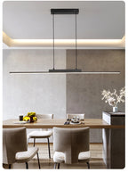 Lustre Salon Design Moderne Long — Salle à Manger et Cuisine — Minimaliste