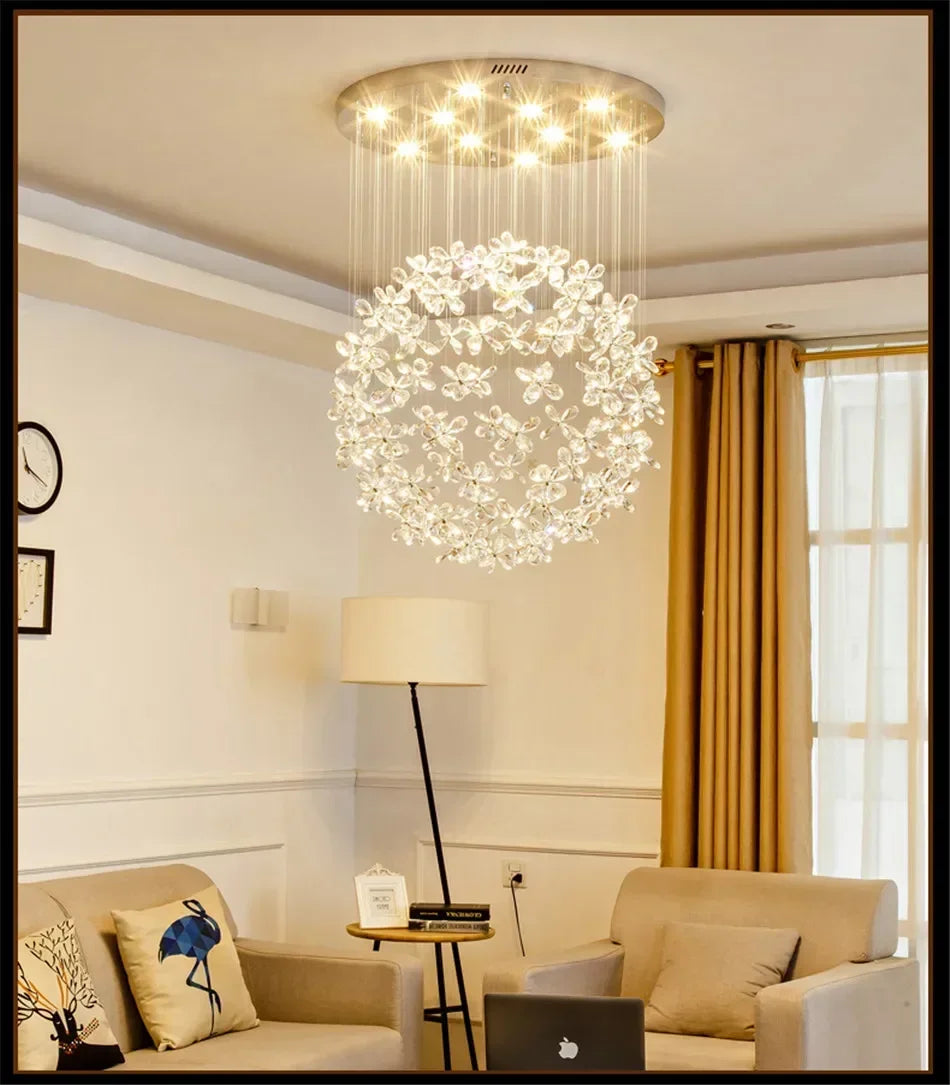 Lustre Cristal Moderne — Escalier