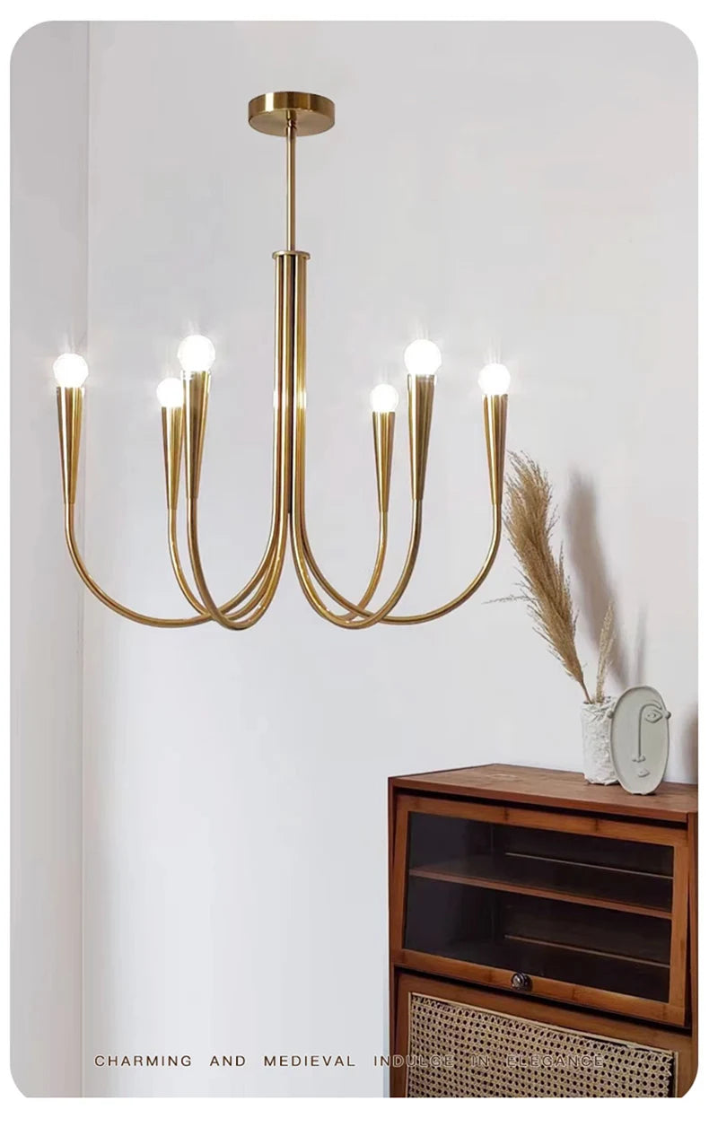 Lustre Vintage Industriel — Lustre Branches LED