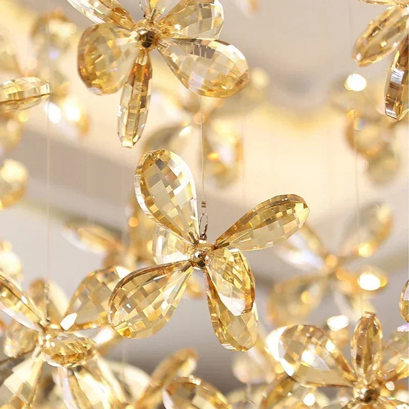 Lustre Cristal Moderne — Escalier