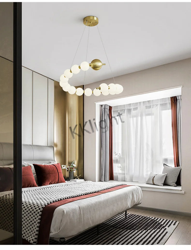 Lustre Art Déco — Cuivre