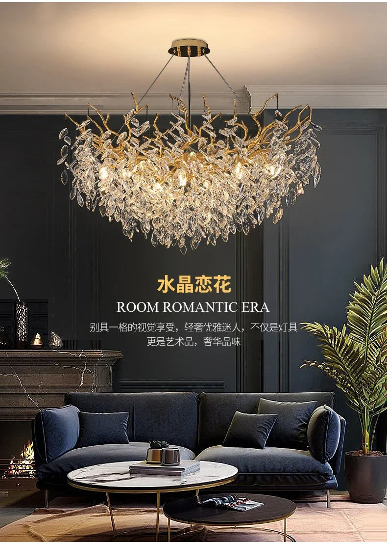 Grand Lustre Salle à Manger — Cristal Grand Format