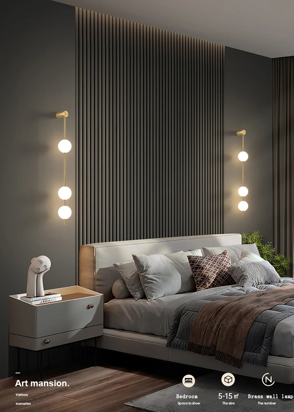 Lustre Salon Design Doré