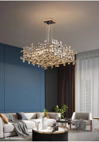 Lustre Salle à Manger Cristal — Métal