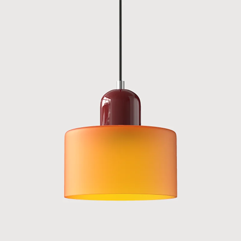 Suspension Verre Nordique Design Long — Chambre et Restaurant — E27