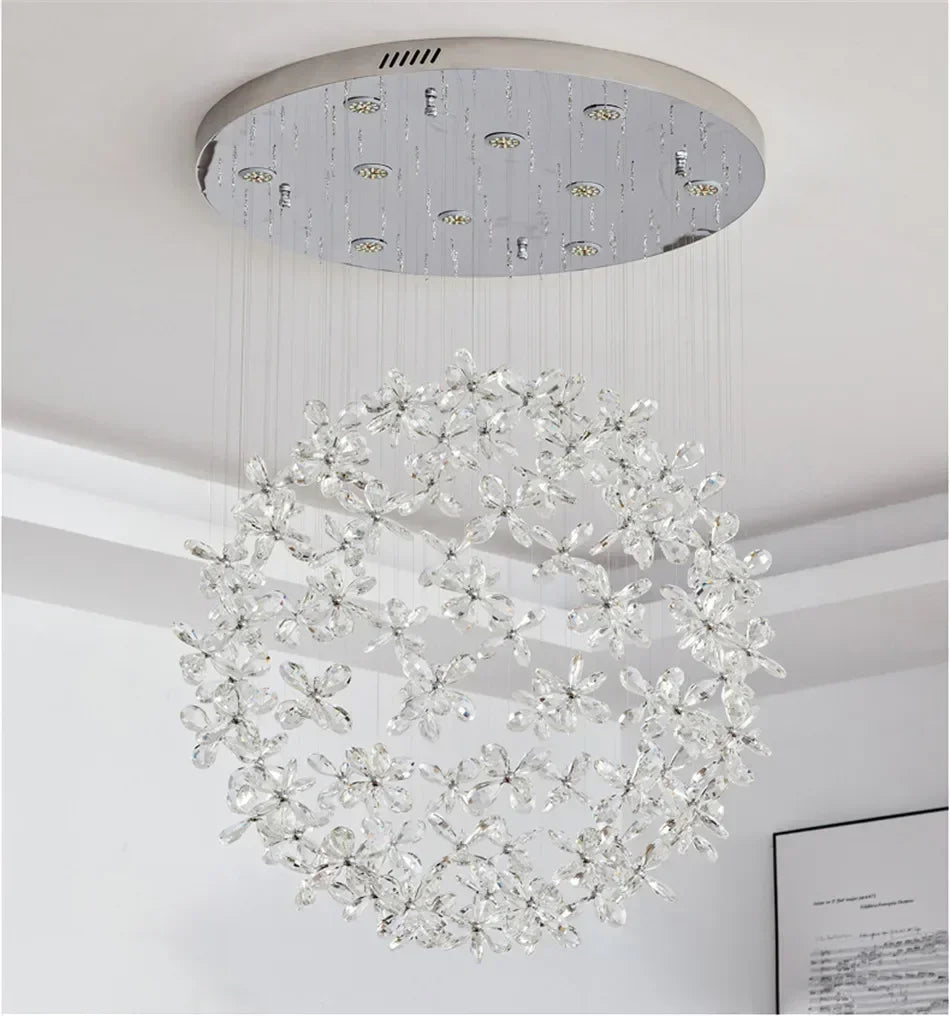Lustre Cristal Moderne — Escalier
