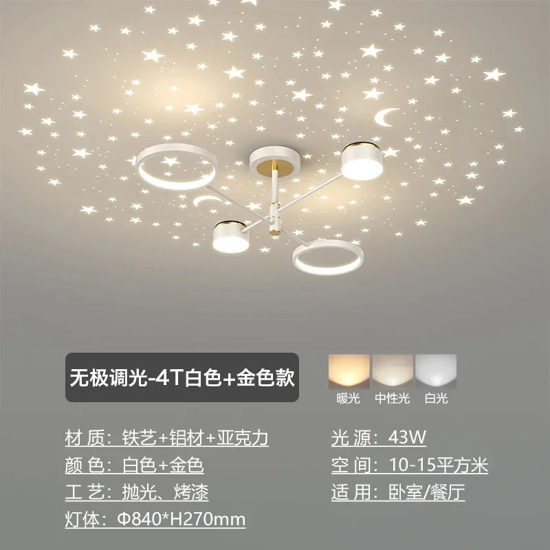 Lustre Moderne LED — Blanc