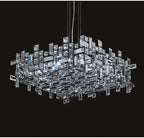 Lustre Salle à Manger Cristal — Métal