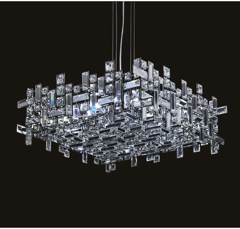 Lustre Salle à Manger Cristal — Métal