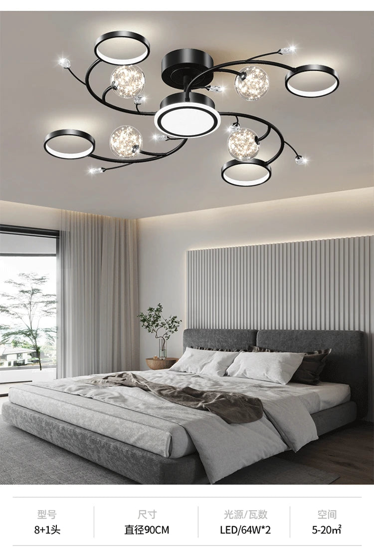 Lustre Salon Noir — Moderne