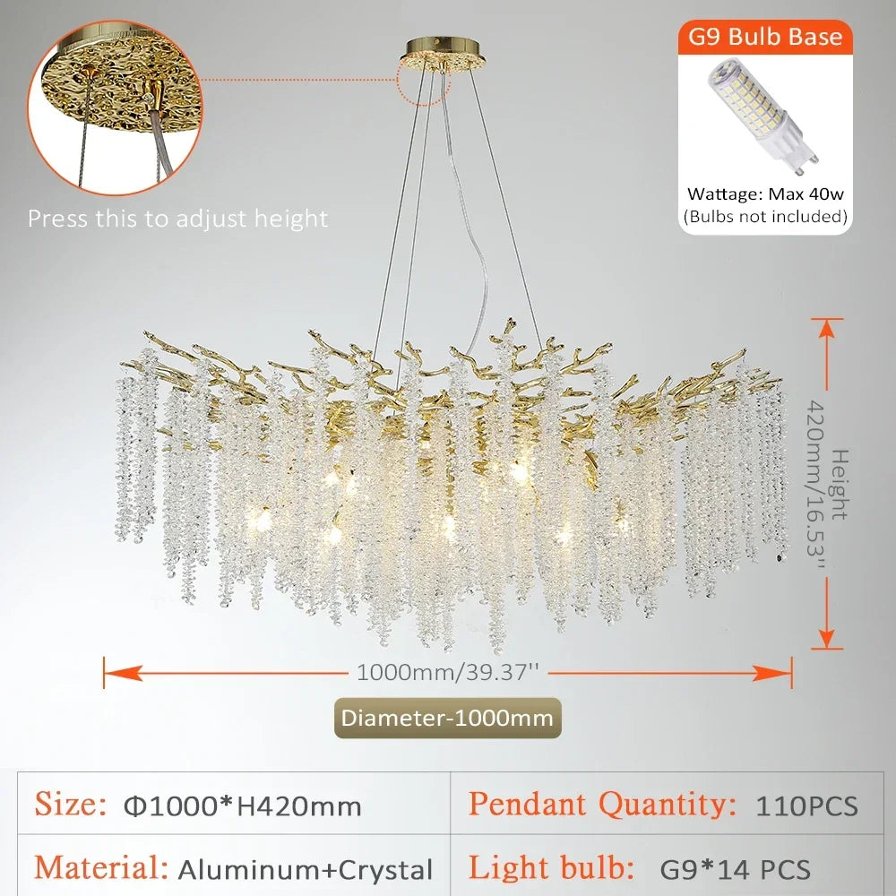 Lustre Cristal Ancien — Métal