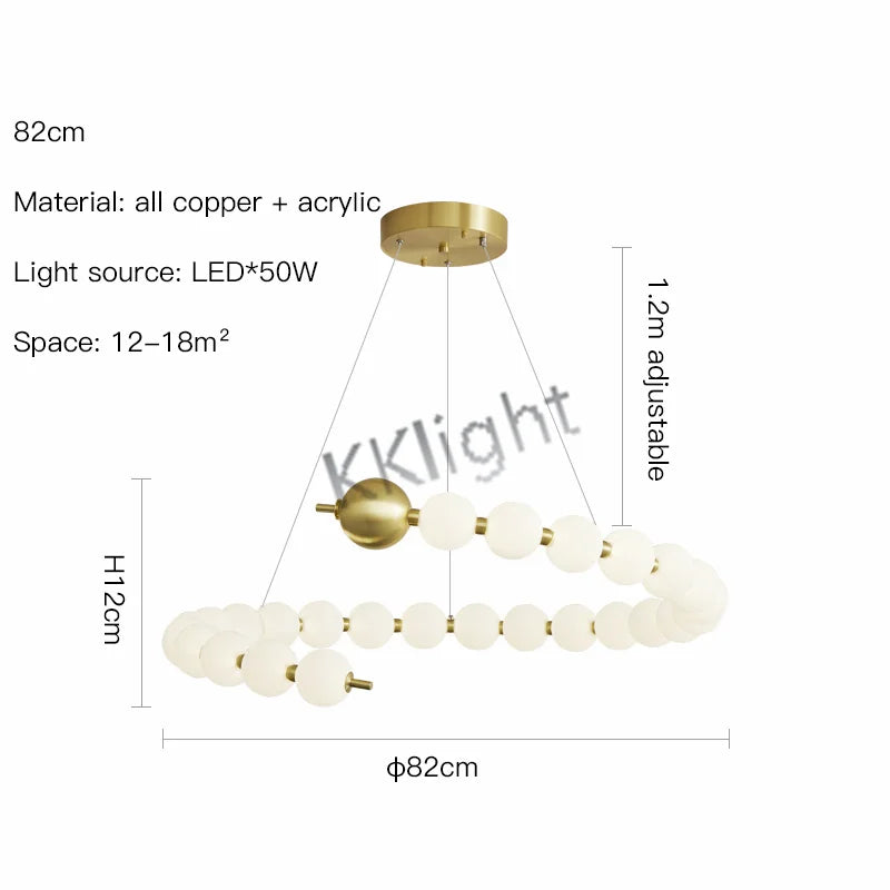 Lustre Art Déco — Cuivre
