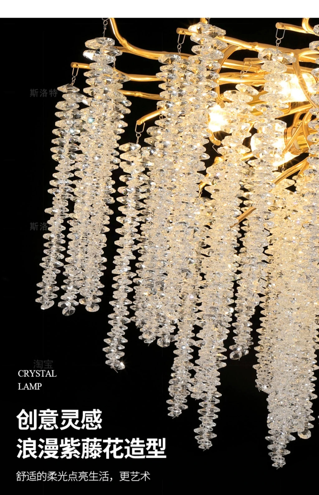 Lustre Salon Salle à Manger — Cristal