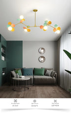 Lustre Araignée Design — Moderne — 10 ampoules blanc